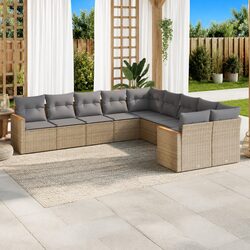 Specifications of 10-Piece Outdoor Sofa Set in Beige