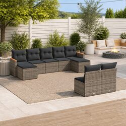 Specifications of 9 Piece Grey Modular Outdoor Sofa Set