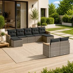 Specifications of the 9-Piece Grey Garden Sofa Set