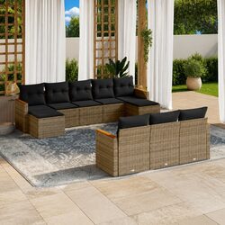 Specifications of 10-Piece Grey Outdoor Sofa Set