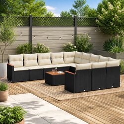 Specifications for 12-Piece Black Rattan Outdoor Sofa Set