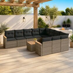 Comprehensive 12-Piece Garden Sofa Set: Dimensions & Materials