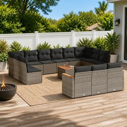 Specifications of the 14-Piece Grey Garden Sofa Set