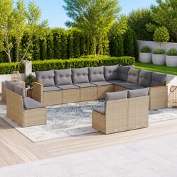 Specifications of Beige 12-Piece Modular Garden Sofa Set