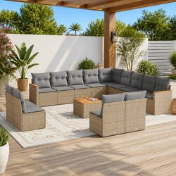 14-Piece Outdoor Sofa Set: Dimensions and Details