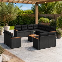 12 Piece Black Modular Garden Sofa Set Specifications