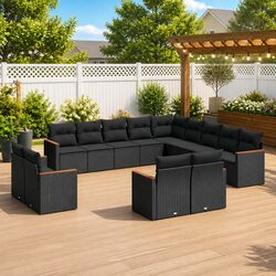 Specifications of Black 13 Piece Garden Sofa Set for Outdoors