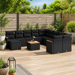 Garden Sofa Set: 12 Pieces of Modular Outdoor Furniture