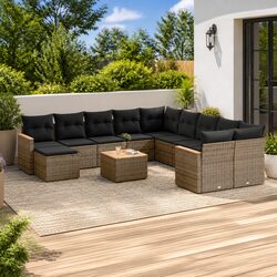 12-Piece Garden Sofa Set with Modular Design and Storage