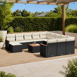 Detailed Specs of Our 13 Piece Black Outdoor Sofa Set