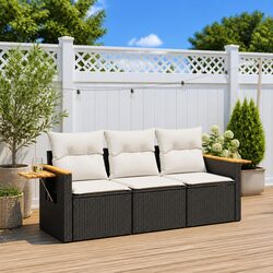 3 Piece Modular Outdoor Sofa Set with Storage