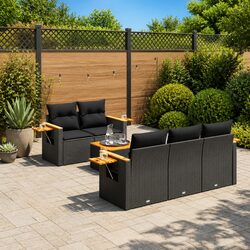 Garden Sofa Set Specifications: 6-Piece Modular Design