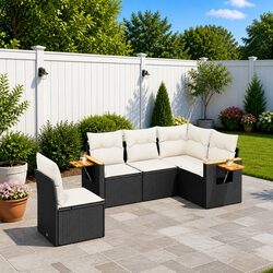 Garden Sofa Set - 5 Pieces with Cushions and Storage Bag