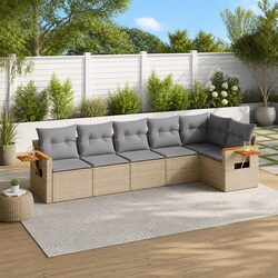 Garden Sofa Set 6 Piece - Dimensions and Features Listed