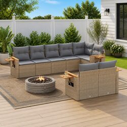 Specifications for 8-Piece Beige Outdoor Sofa Set