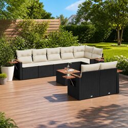 9-Piece Outdoor Sofa Set with Modular Design and Storage