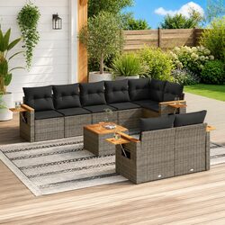 Specifications of 9 Piece Outdoor Furniture Set in Grey