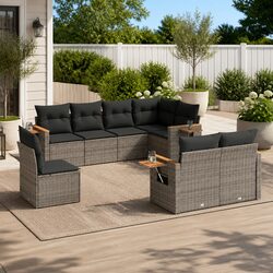 Specifications of 8-Piece Grey Patio Sofa Set