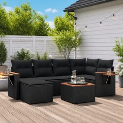 Specifications of the 7-Piece Black Outdoor Sofa Set