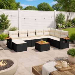 Specifications of 9 Piece Garden Sofa Set with Cushions