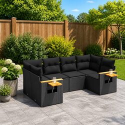 Garden Sofa Set Specifications - 6 Pieces with Cushions