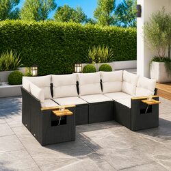 6 Piece Modular Garden Sofa Set - Dimensions and Specs Included