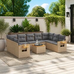 Detailed Specs: 10-Piece Outdoor Sofa Set with Cushions