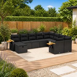 10 Piece Garden Sofa Set: Dimensions & Features Included
