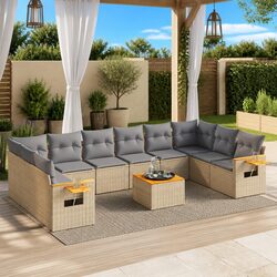 Specifications of the Beige 11 Piece Garden Sofa Set