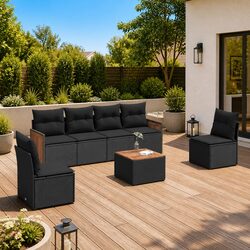 Specifications of 7 Piece Modular Garden Sofa Set