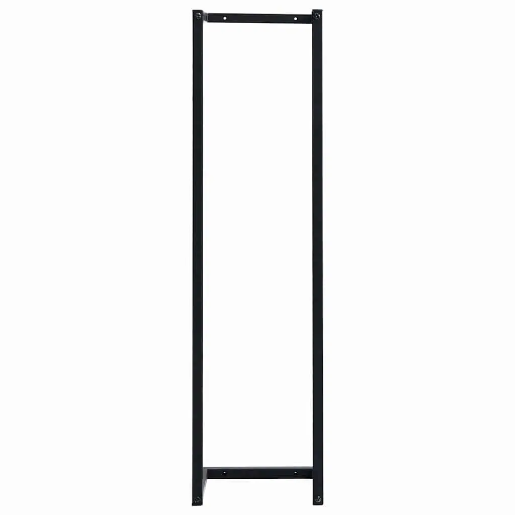 Iron Towel Rack Wall Mount Black Bathroom 25 x 20 x 95 cm
