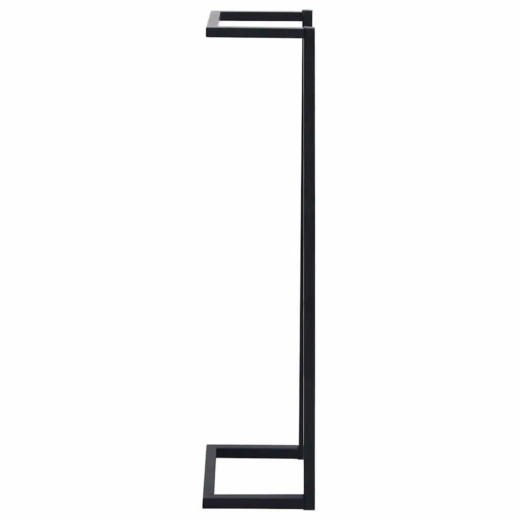 Iron Towel Rack Wall Mount Black Bathroom 25 x 20 x 95 cm