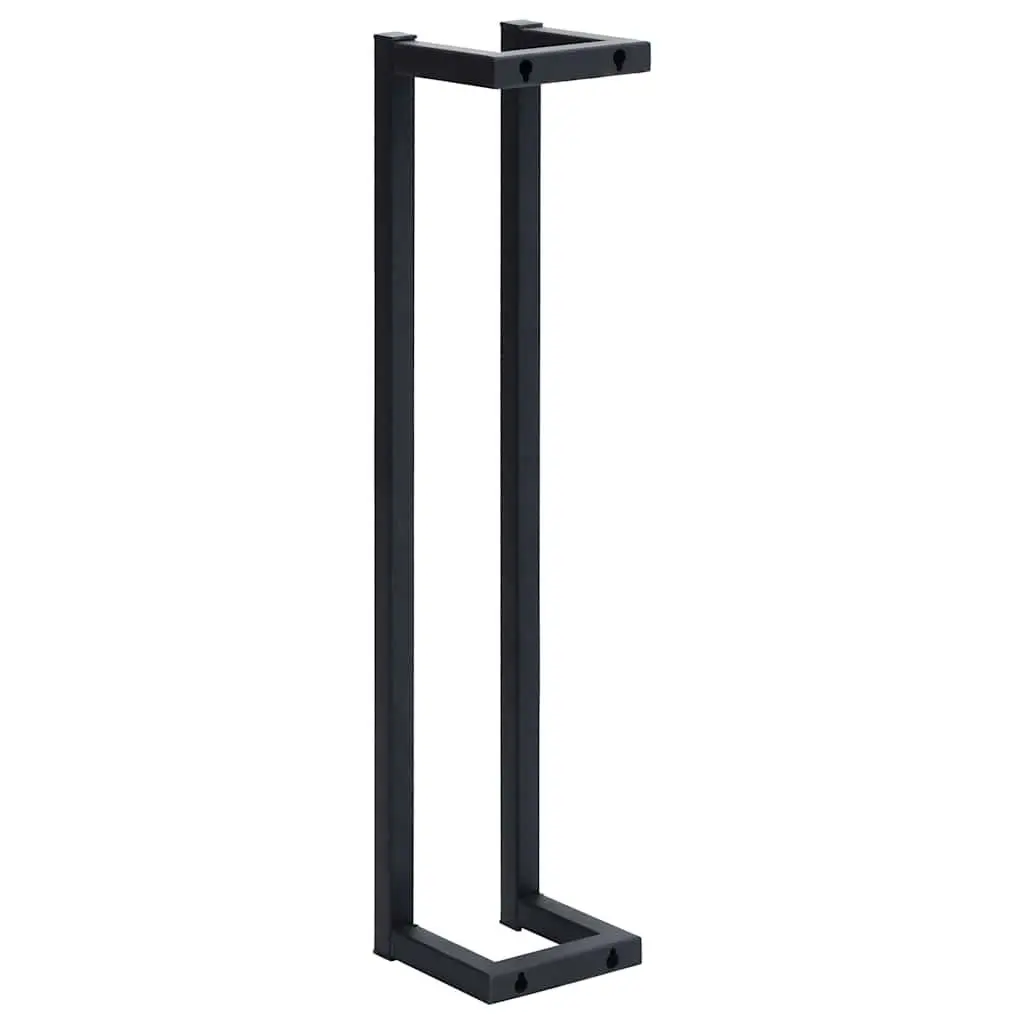 Towel Rack Black Wall Mount Iron Bathroom Holder Storage Organizer