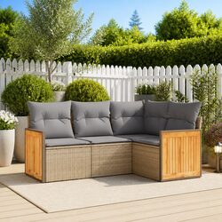Specifications of 4-Piece Outdoor Sofa Set with Rattan Design