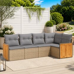 Specifications of 5-Piece Beige Garden Sofa Set