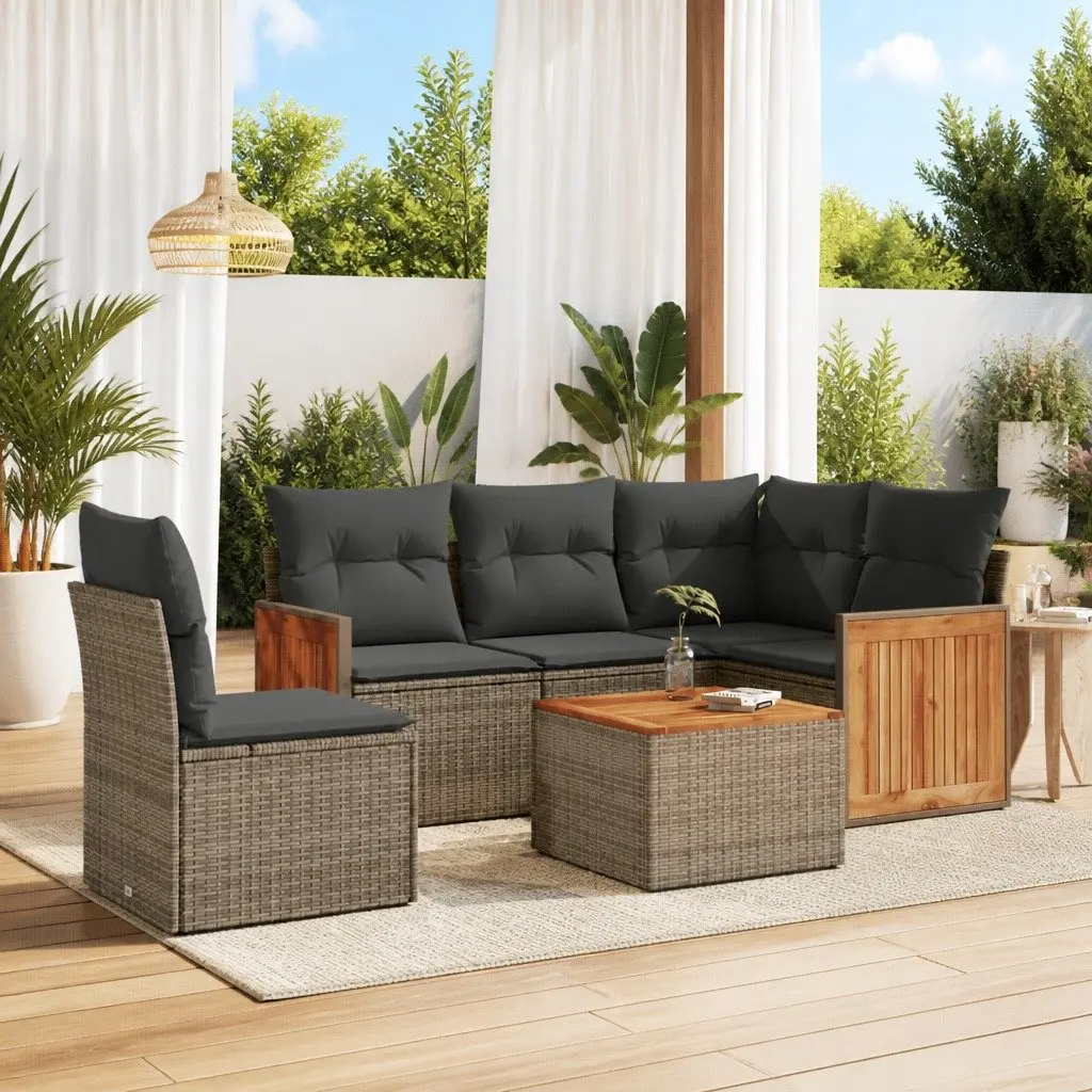 6-Piece Outdoor Sofa Set in Grey