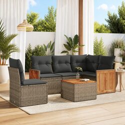 Specifications of 6-Piece Outdoor Sofa Set in Grey