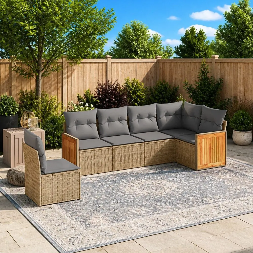 6-Piece Modular Garden Sofa Set