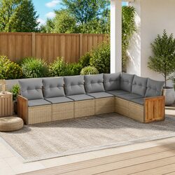 Specifications of the 7 Piece Beige Garden Sofa Set