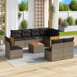 Specifications of the 9-Piece Grey Garden Sofa Set