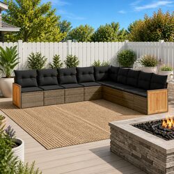 Specifications for 9 Piece Modular Garden Sofa Set