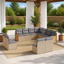 Specifications of 11 Piece Garden Sofa Set with Cushions