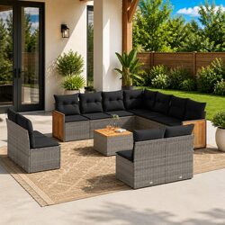 Factual Specifications of 12-Piece Grey Sofa Set