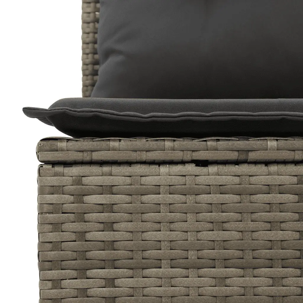 Garden Sofa Set Outdoor Furniture 10 Piece Grey Poly Rattan Modular Patio Lounge