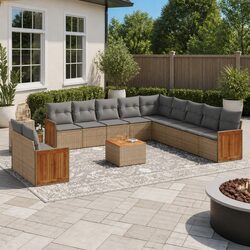 Specifications of 12 Piece Beige Outdoor Sofa Set