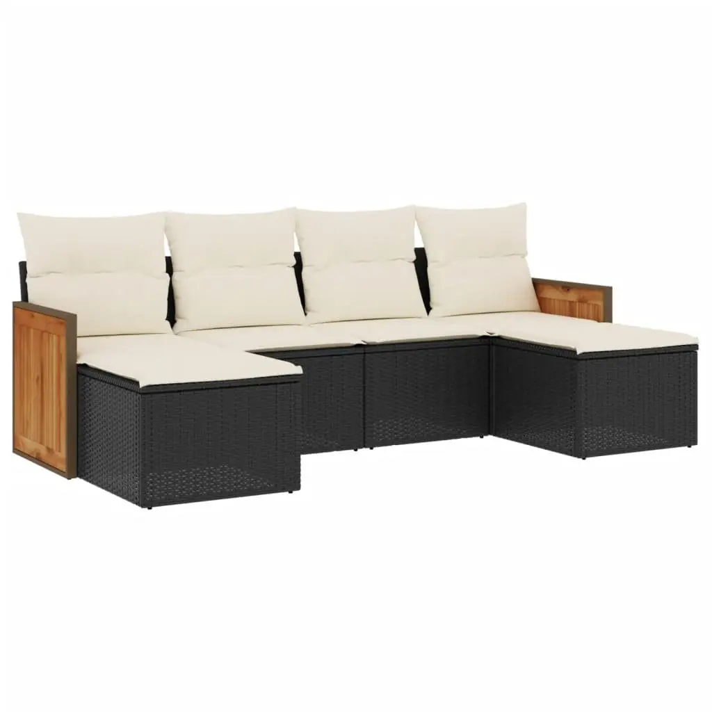 6-Piece Modular Garden Sofa Set with Storage Function