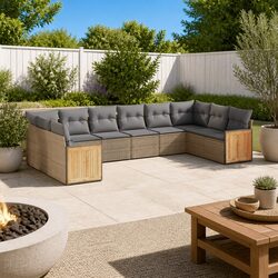 Specifications of 10-Piece Garden Sofa Set in Beige