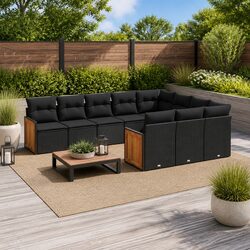 Specifications of 10-Piece Modular Garden Sofa Set