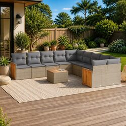 Specifications of the 11 Piece Beige Garden Sofa Set