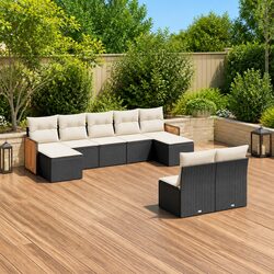 Specifications of Black 9 Piece Garden Sofa Set